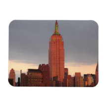 red empire state building flexible magnet