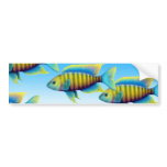 Red Empress Peacock Fish Bumper Sticker bumper stickers