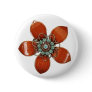 Red Enamel and Aquamarine Pin