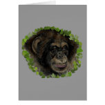 Red eye monkey greeting card