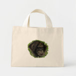 Red eye monkey tote bags