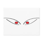 red eyes icon postcard