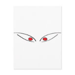 red eyes icon post cards