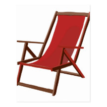 red fabric beach chair.png post cards