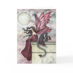 Red Fairy Dragon Card by Molly Harrison