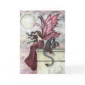 Red Fairy Dragon Card by Molly Harrison