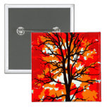 Red Fall Tree Button