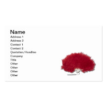 Red Feather Fan Business Cards