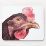 Red Feathered Chicken Egg Layer Hen Mousemat