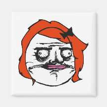 Red Female Me Gusta Comic Rage Face Meme Fridge Magnets