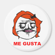 Red Female Me Gusta Comic Rage Face Meme Magnets