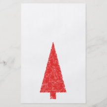 Red Festive Tree. Red and White. Christmas. Personalised Flyer