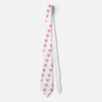 red fingerprint heart shape neckwear