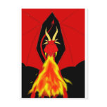Red Fire Breathing Dragon postcards
