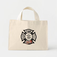 Red Fire Truck Canvas Bag