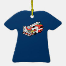 Red Fire Truck Christmas Tree Ornament