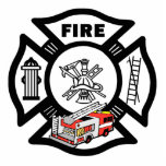 Red Fire Truck Rescue photo sculptures
