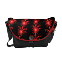 Red Fireworks - fractal design Commuter Bags