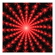 Red Fireworks - fractal design Photo