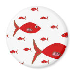 Red Fish Fridge Magnet