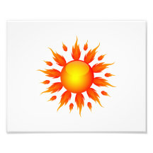 red flame sun ecology graphic.png photo