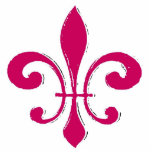 Red Fleur De Lis photo sculptures