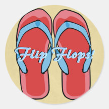 Red Flipflops Sticker