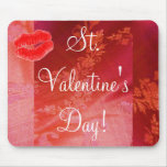 Red Floral II Mousepad- Customisable