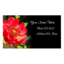 Red Flower Business Cards