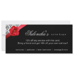 Red Flower Damask Invitation Advertisement
