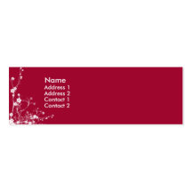 Red flower garden - skinny business card template