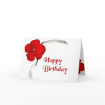 Red Flower - Happy Birthday cards