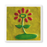 Red Flower Magnet_Art Gift by Injete Chesoni
