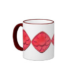 Red flower mugs