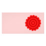 Red Flower On Pretty Pink. Customized Photo Card