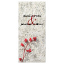 Red Flower Wedding Program Card rack cards