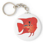 Red Flowerhorn Fish keychains