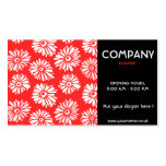Red Flowers Business Card