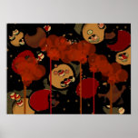 Red Flowers in the Sun Poster posters
