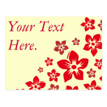Red Flowers Postcard