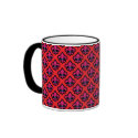 Red Fluer de Lis Cup mugs