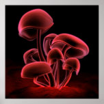 Red Fluorescence (Square) posters