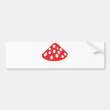 red fly agaric icon bumper sticker