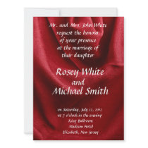 Red folded fabric personalized announcement