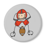 Red Football Player Tshirts and Gifts Magnet