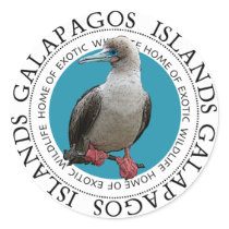 Red Footed Booby Round Stickers
