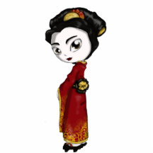 Red Fortune Geisha Cut Out