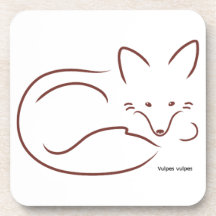 Red Fox Drink Coasters