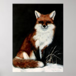 RED FOX painting by DiDi Print
