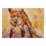 Red Fox Wildlife Watercolor wildlife Greeting Card